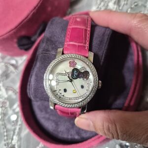 Authentic Kimora Lee Simmons Hello Kitty Diamonds and Sapphire Watch Swiss made